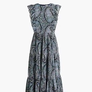 J. Crew Petite tiered ruffle maxi dress